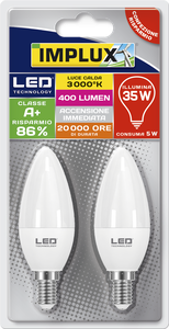 2 Lampadine A Led A Candela 35we14 Luce Calda Implux - Foto 1