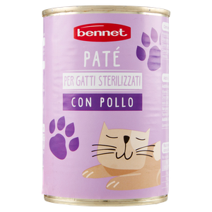 Pate' Gatti Sterilizzato Gatto Pollo Bennet - Foto 3