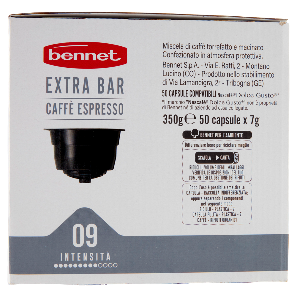 Caffè Espresso Extra Bar Capsule Compatibili Con Nescafè 50pz Bennet - Foto 2