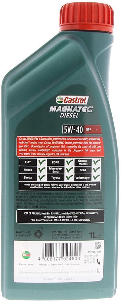 Olio Lubrificante Per Auto 5w40 1l Magnatec Diesel Dpf Castrol - Foto 2