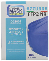 Mascherina Azzurra Ffp2 Blu Conf Da 3