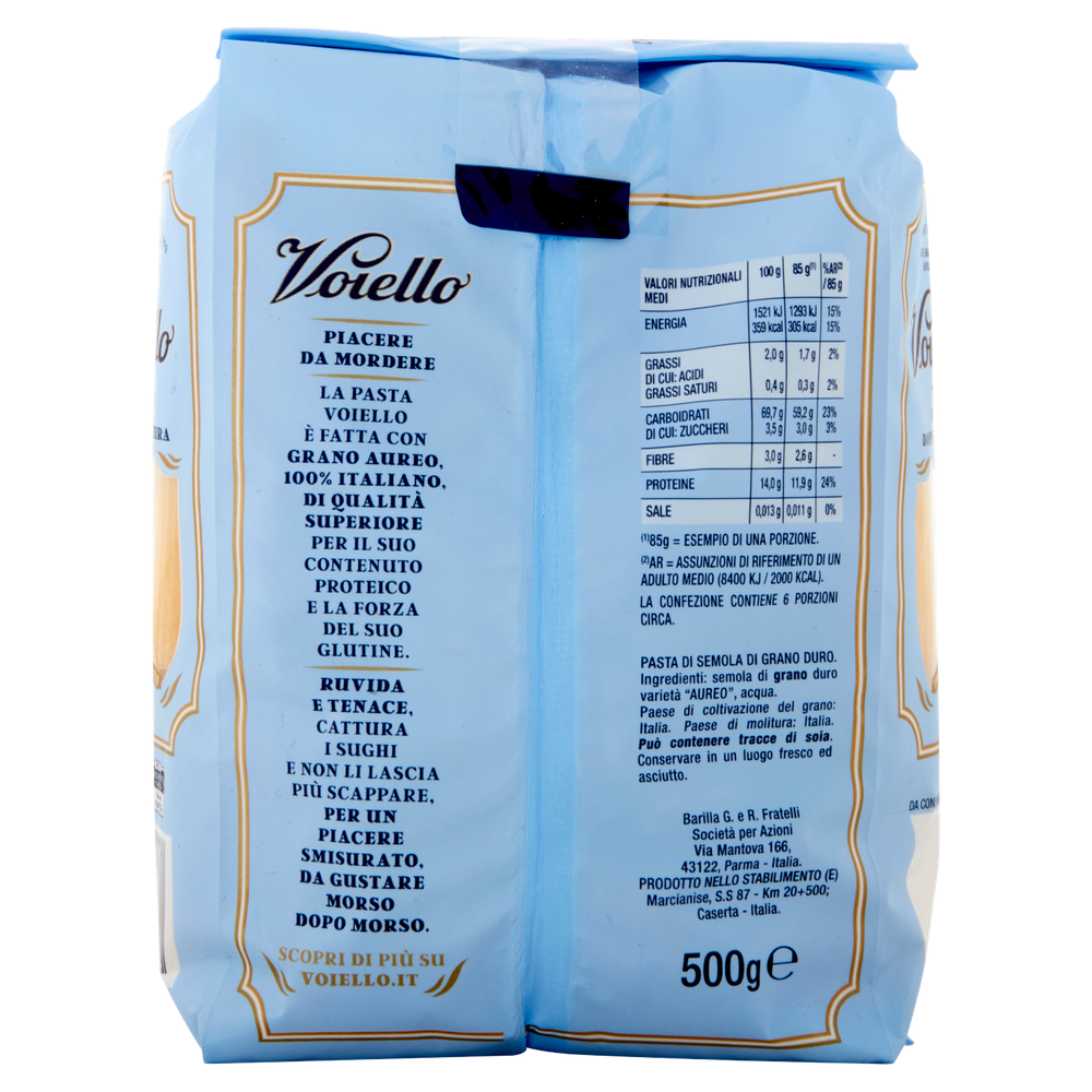 Pasta Lo Zito Doppia Rigatura N.128 Grano Aureo Voiello - Foto 3