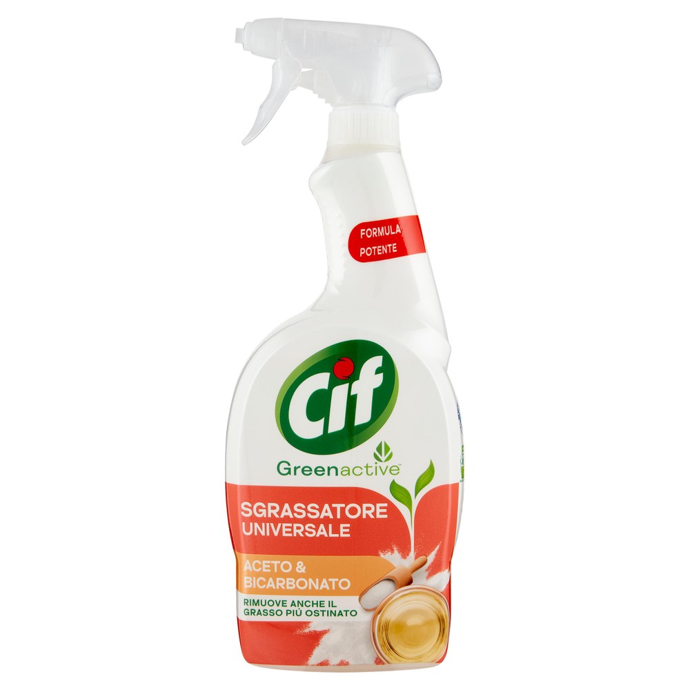 Sgrassatore Spray Multisuperficie Aceto E Bicarbonato Green Active Cif - Foto 1