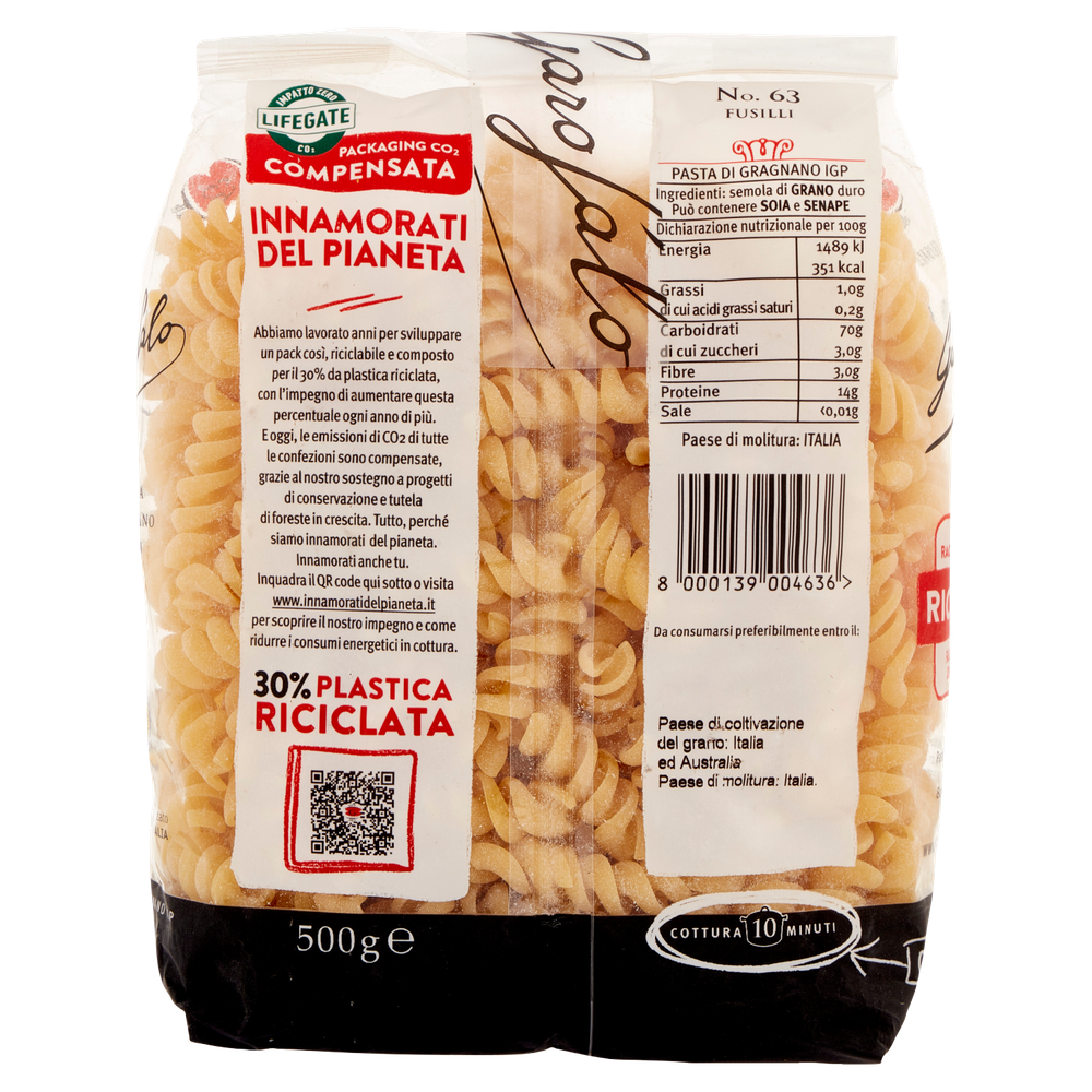 Pasta Fusilli N.63 Pasta Di Gragnano Igp Garofalo - Foto 3