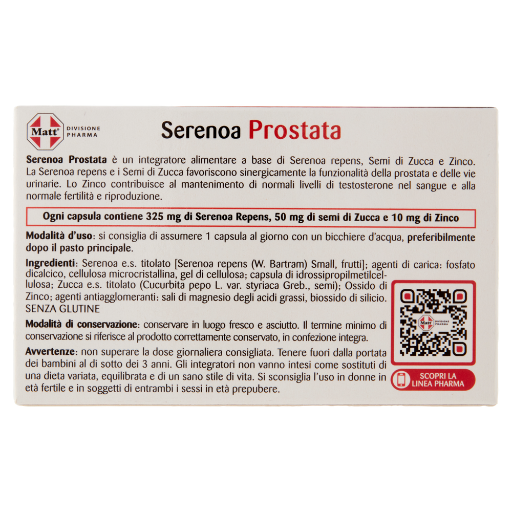 Serenoa Proststas Matt 20 Compresse - Foto 3