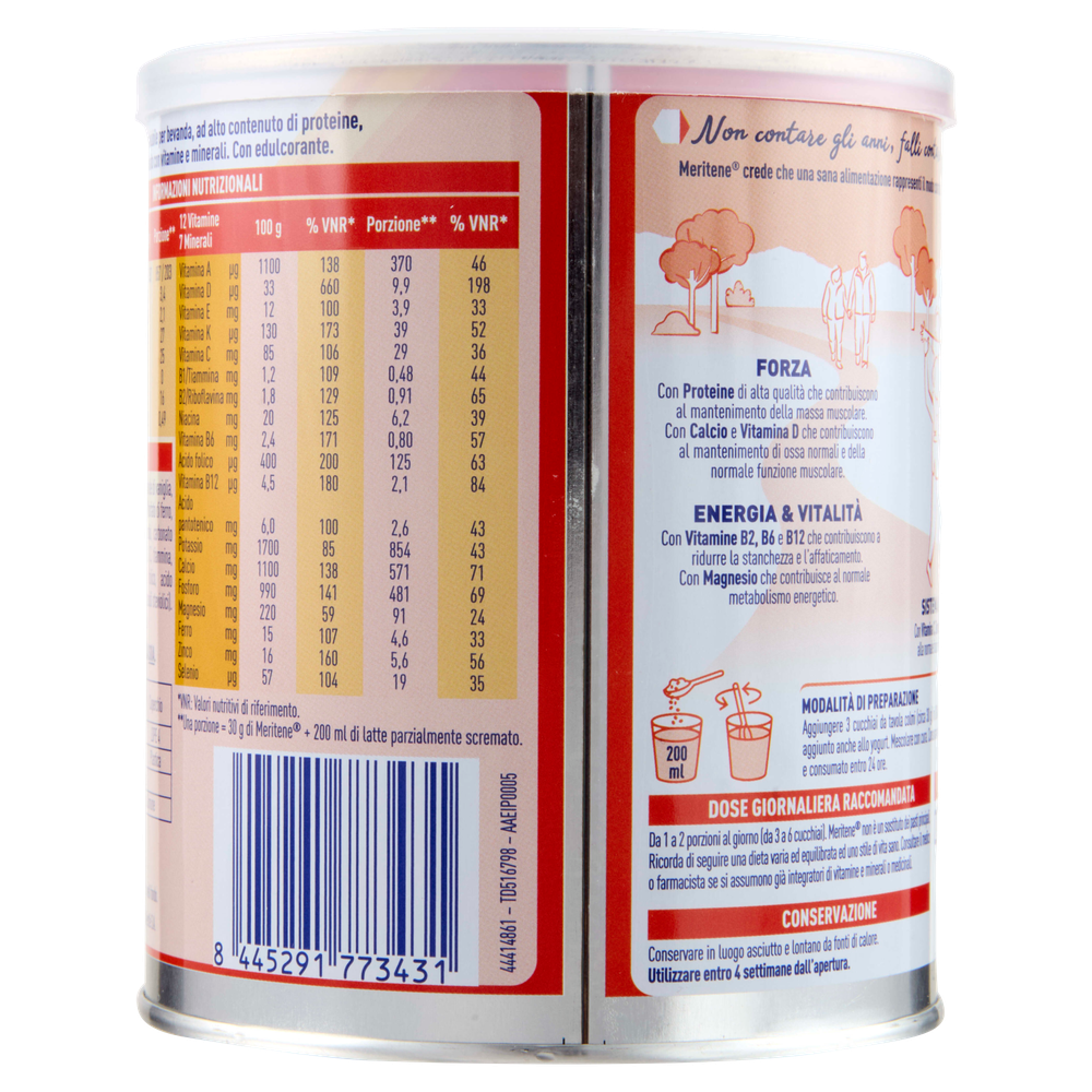 Meritene Forza E Vitalità Gusto Vaniglia 390g - Foto 3