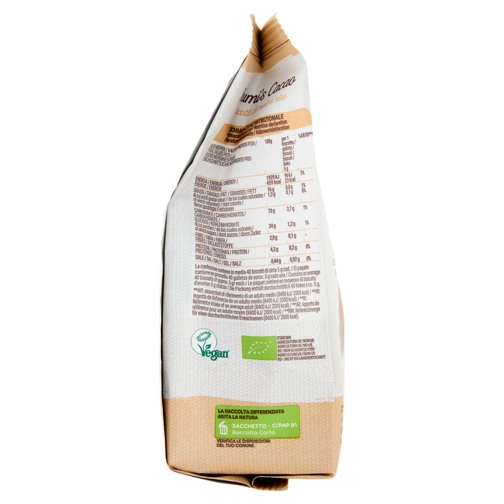 Sarchio Krumi's Cacao Biscotti Di Mais E Riso Biologico 200 G - Foto 2