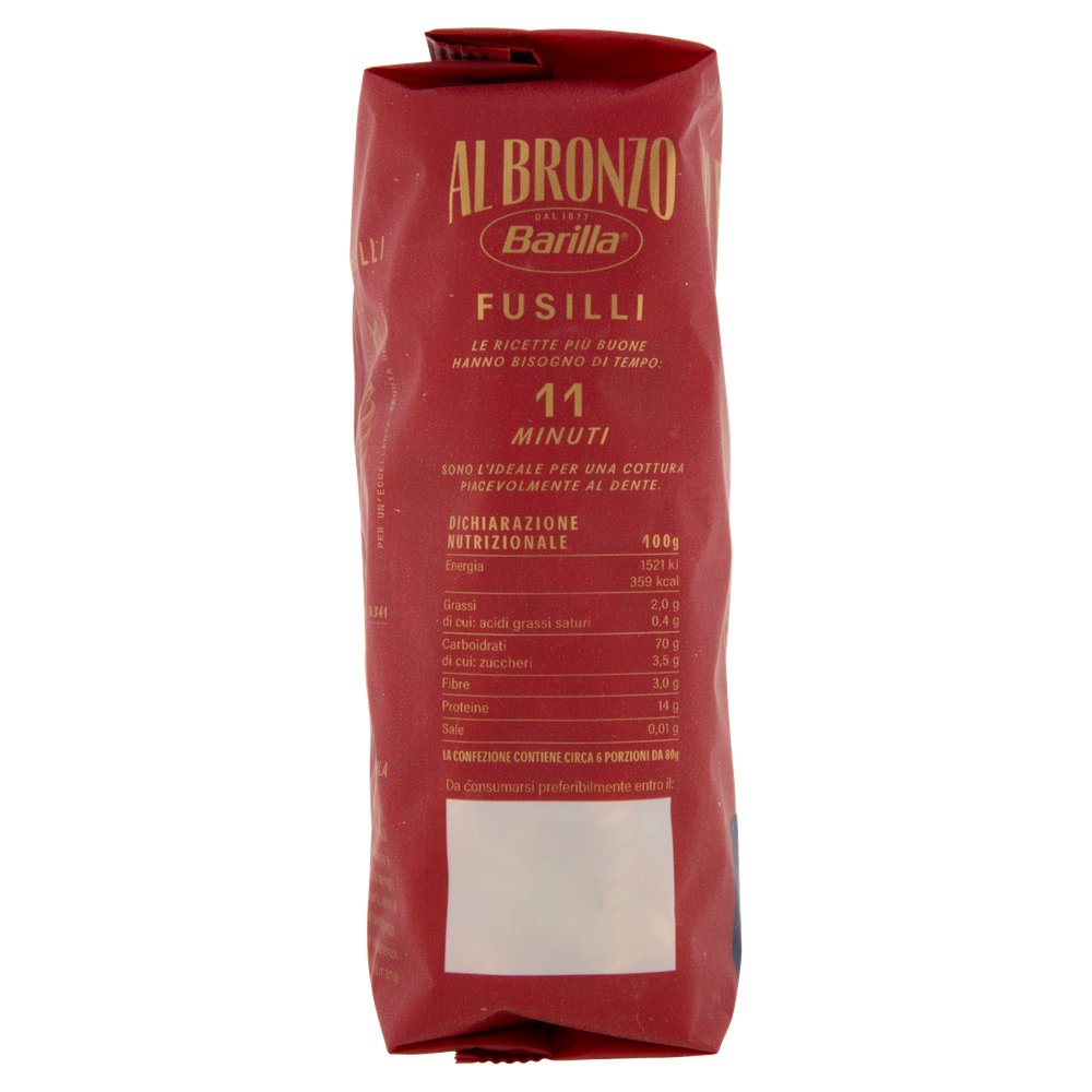 Pasta Fusilli N.341 Al Bronzo Barilla - Foto 2