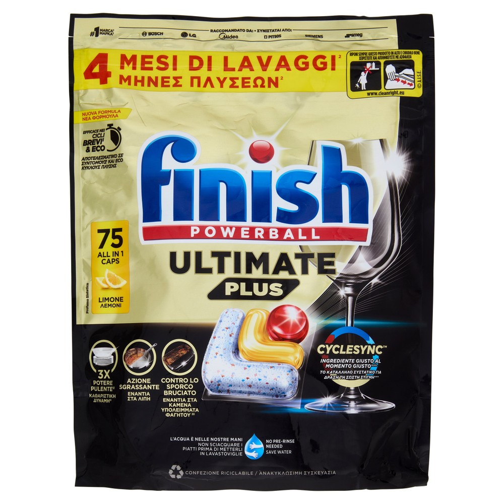 Finish Ultimate Plus Limone 75 Pz - Foto 1