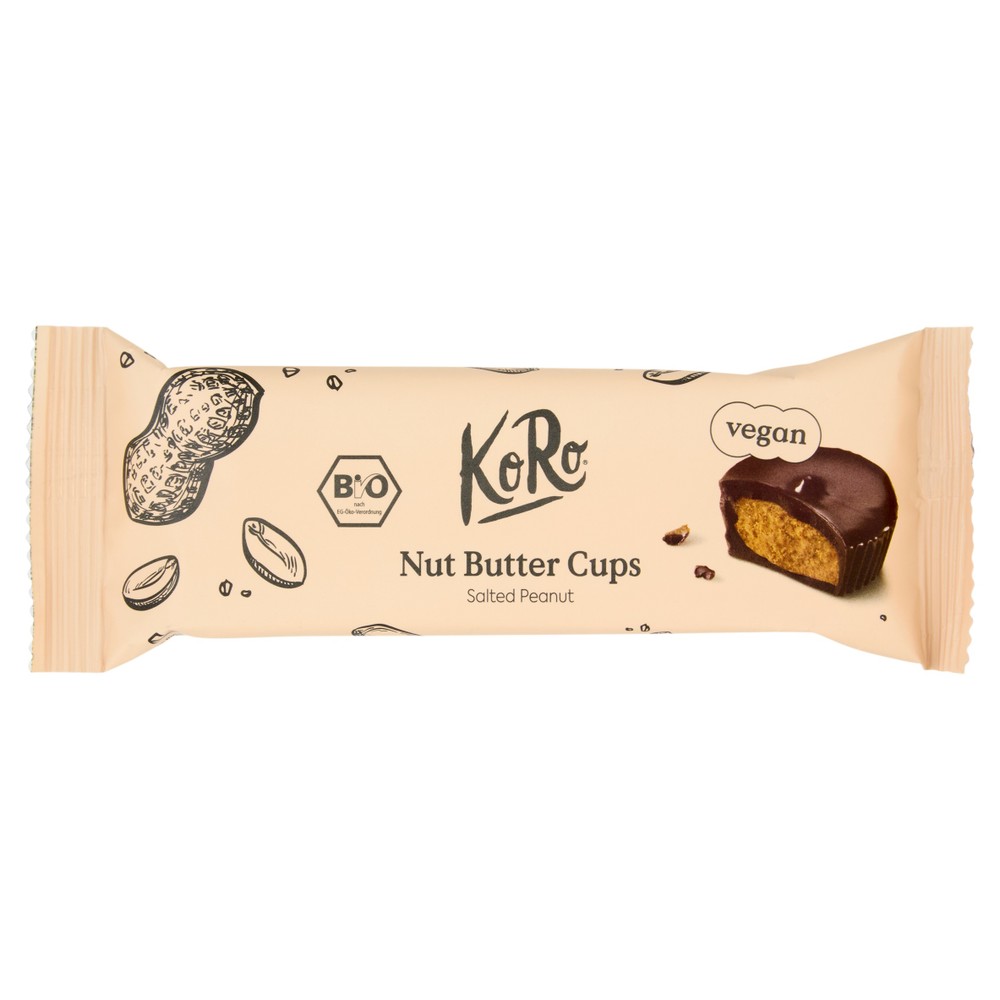 Koro Vegan Nut Butter Cups Salted Peanut 3x13g - Foto 1
