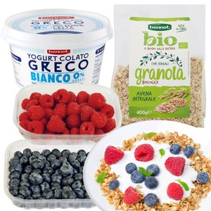 Yogurt Greco 500g, Granola Avena, Mirtilli e Lamponi Freschi - Foto 1