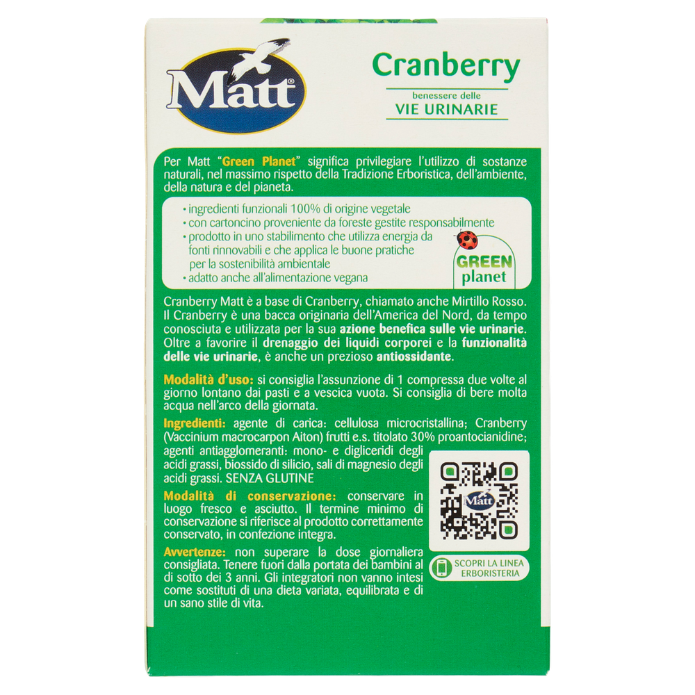 Matt Erboristeria Cranberry Benessere Delle Vie Urinarie - Foto 3