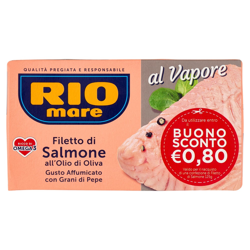 Filetto Di Salmone All'olio Di Oliva Gusto Affumicato Rio Mare - Foto 1