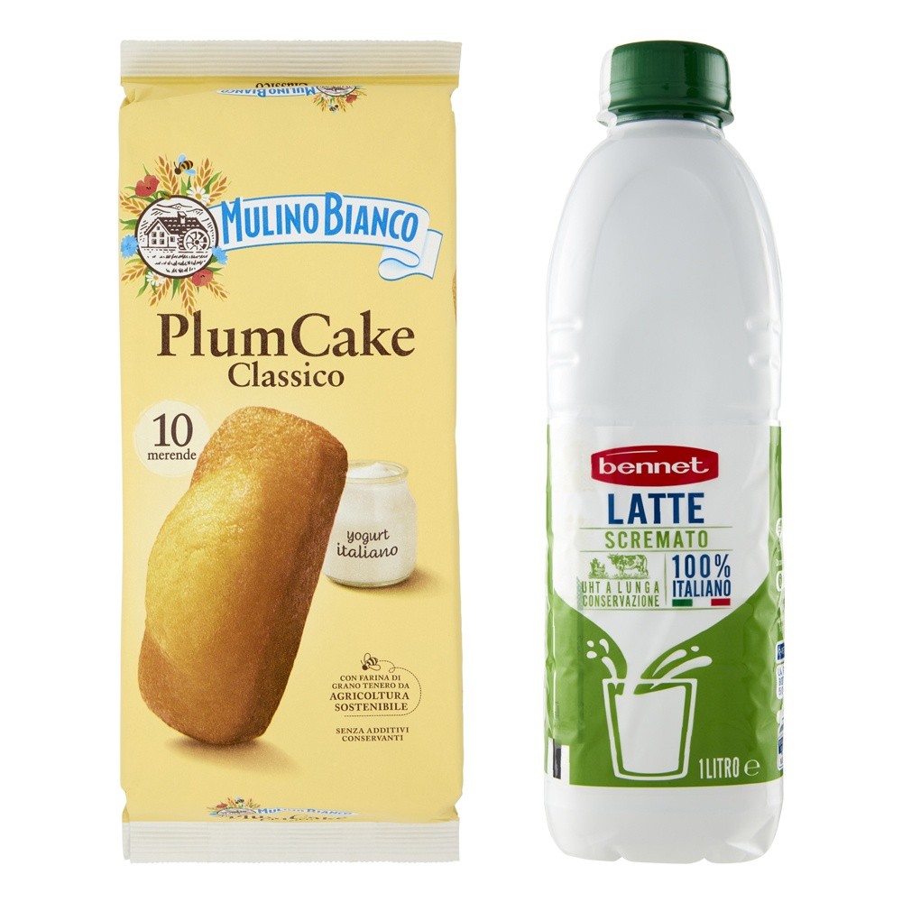 Mix Colazione Plumcake Mulino Bianco e Latte Bennet - Foto 1