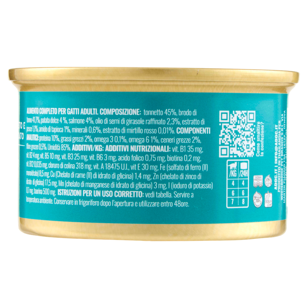 Alimento Umido Per Gatti Tonno,Patate E Salmone Adoc - Foto 3