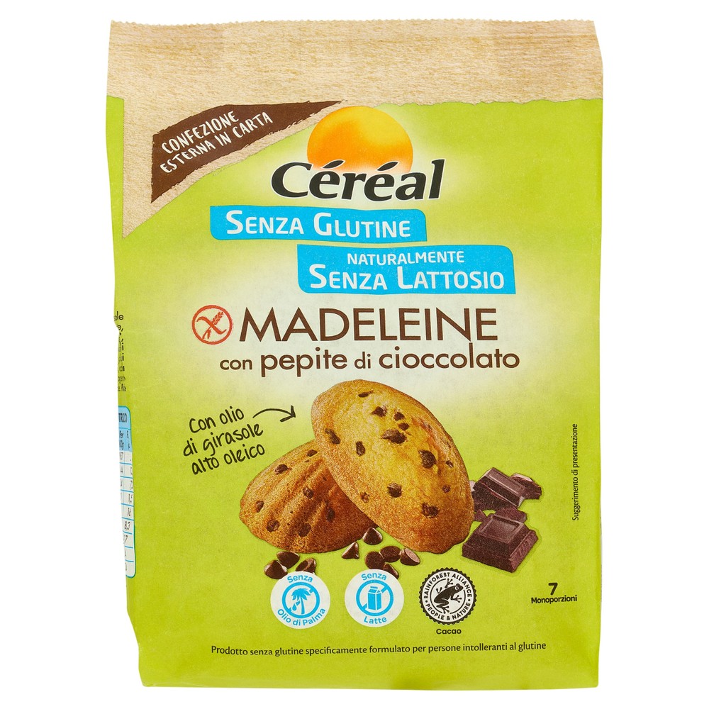 Sg-Madeleine Con Pepite Di Cioccolato Senza Glutine E Lattosio Cereal - Foto 1