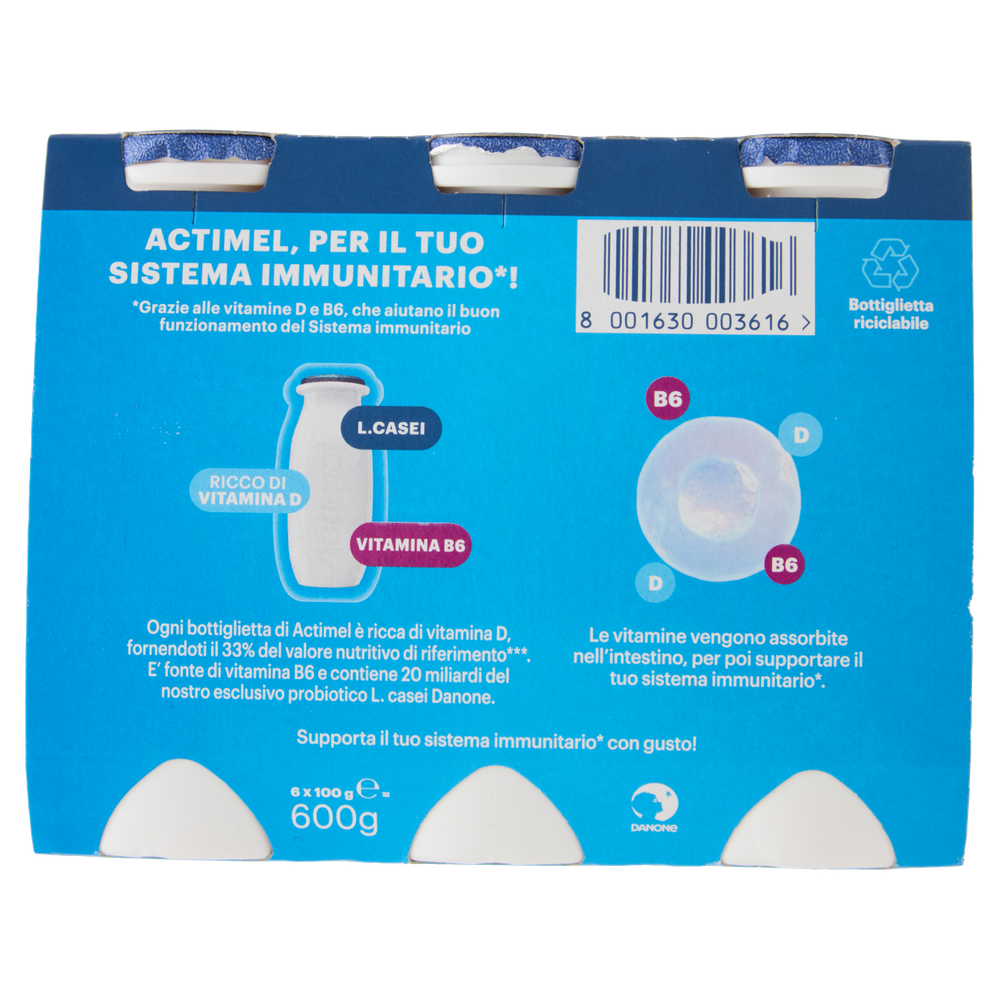Yogurt Da Bere Ricco Di Vitamine Bianco 6x100ml Actimel - Foto 3