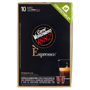 Caffè Espresso1882 Capsule Per Nespresso 10pz Caffè Vergnano 1882 - Foto 1