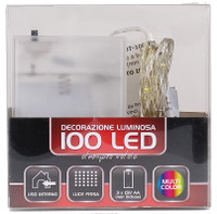 Filo 100 Micro Led A Batteria , Multicolor , Luce Fissa , Uso Interno Filo 100 Micro Led A Batteria , Multicolor , Luce Fissa , Uso Interno