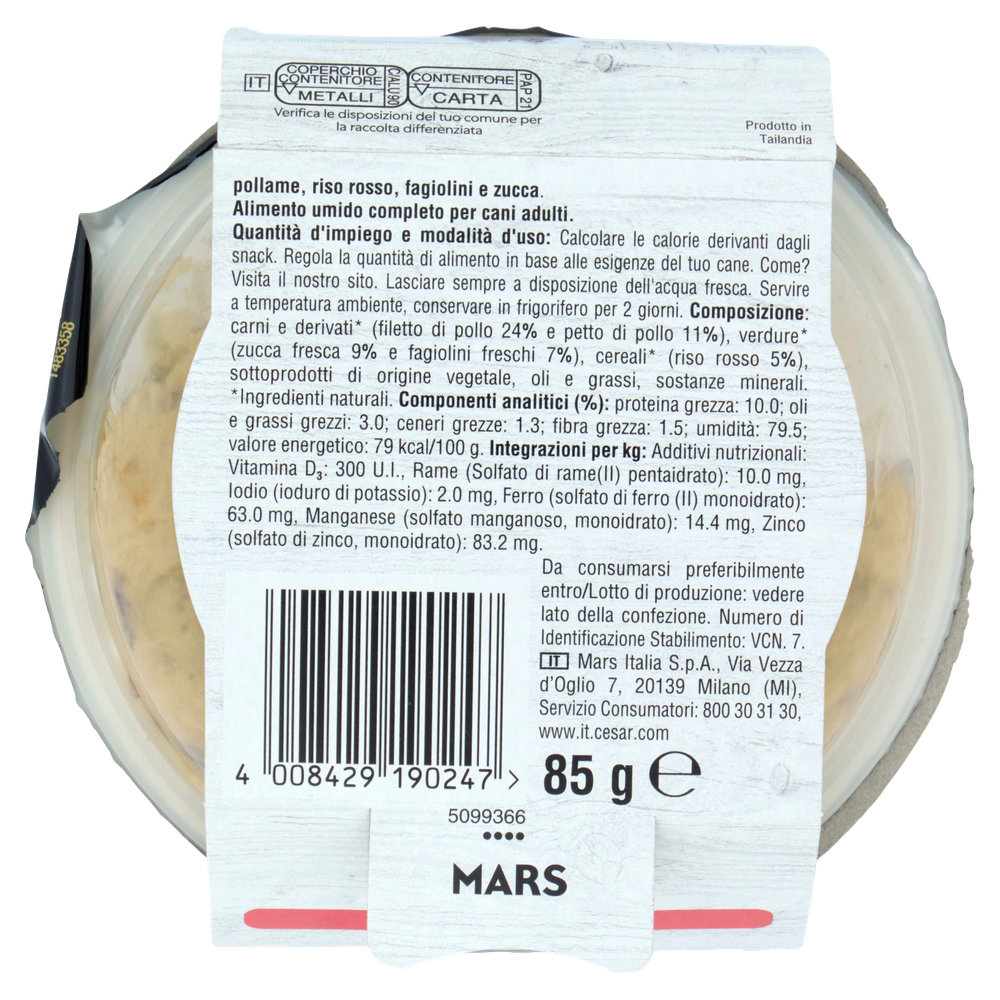 Cesar Fresh Bowl Pollame Riso 85g - Foto 3
