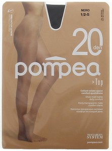 Top 20 Collant Tg 1/2 Nero 20 Denari Pompea - Foto 1