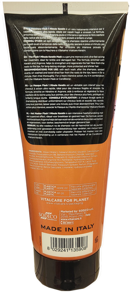 Maschera Capelli Flash Action Keratin Vitalcare - Foto 2