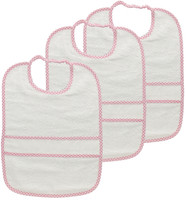 3 Bavaglie Grandi In Spugna Con Tela Aida Bordo Rosa Con Elastico 3 Bavaglie Grandi In Spugna Con Tela Aida Bordo Rosa Con Elastico