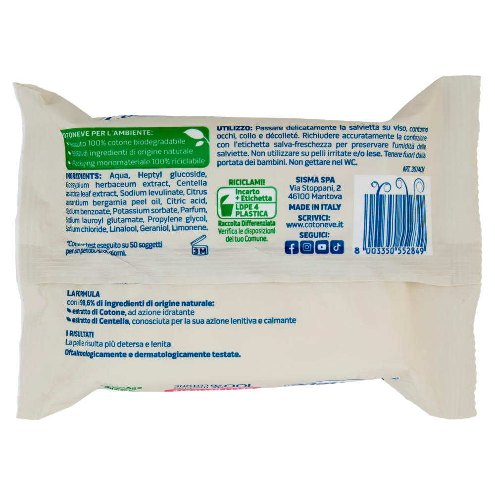 Salviettine Struccanti Pelli Sensibili Cotoneve - Foto 3
