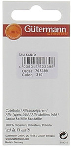 Filo Per Cucire Colore 310 Blu Scuro Mt.100 Gutermann - Foto 2