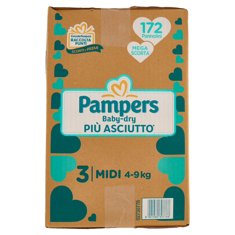 Pannolini Baby Dry Jumbopack, Taglia 3 Midi (4-9 Kg) Pampers - Foto 2