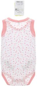 Body Neonata Spalla Larga 3/6 Mesi Bianco Stelline Bordo Rosa Delinea