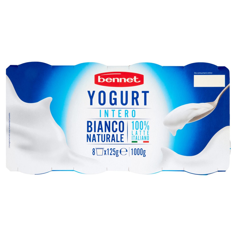 Yogurt Bianco Intero Bennet 8 Da Gr.125