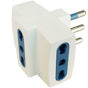 Adattatore Triplo Con Spina 16a E 3 Prese Bivalenti 10/16a Polypool - Foto 1