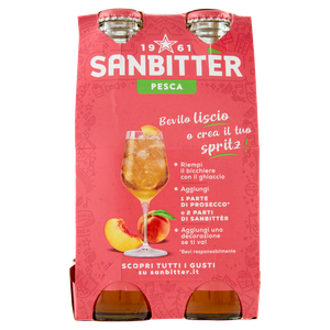 Aperitivo Analcolico Sanbitter Pesca Vetro 4x20cl - Foto 3