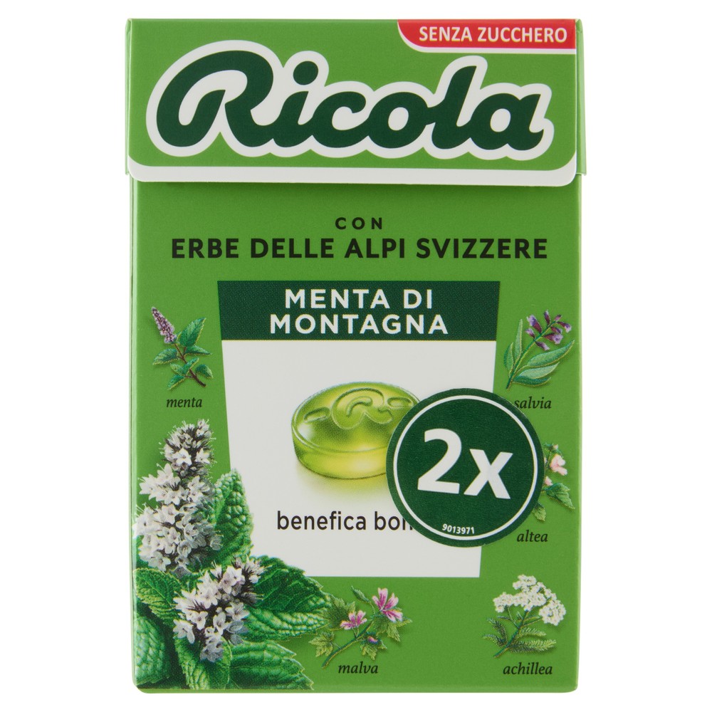 Caramelle Menta Di Montagna Senza Zucchero 2x50g Ricola - Foto 1