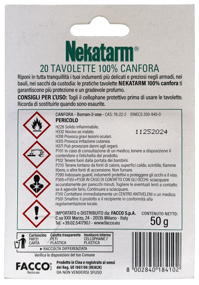 20 Tavolette 100% Canfora Nekatarm - Foto 2