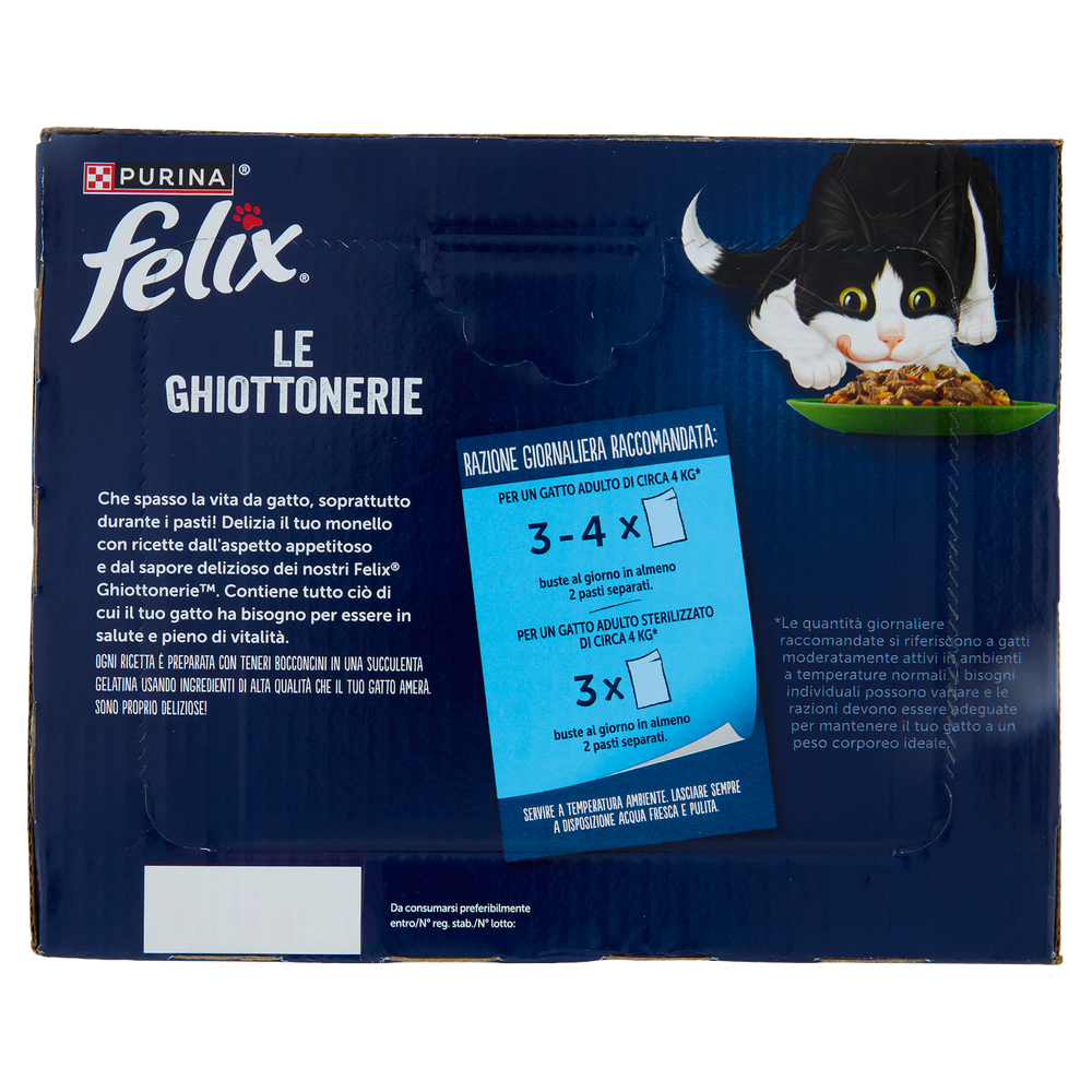 Umido Per Gatti Ghiottonerie Selezioni Miste Con Verdure 24x85g Felix - Foto 3