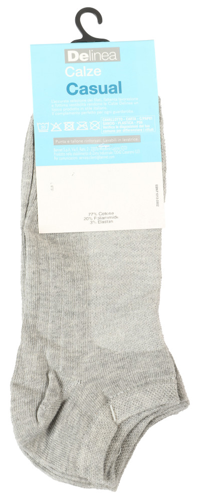 3 Calze Invisibili 39/42 Grigio Delinea - Foto 2