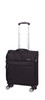 Trolley In Poliestere Nero 55hx40x20, 4 Ruote Doppie Piroettanti
