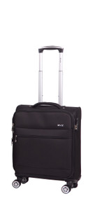 Trolley In Poliestere Nero 55hx40x20, 4 Ruote Doppie Piroettanti - Foto 1