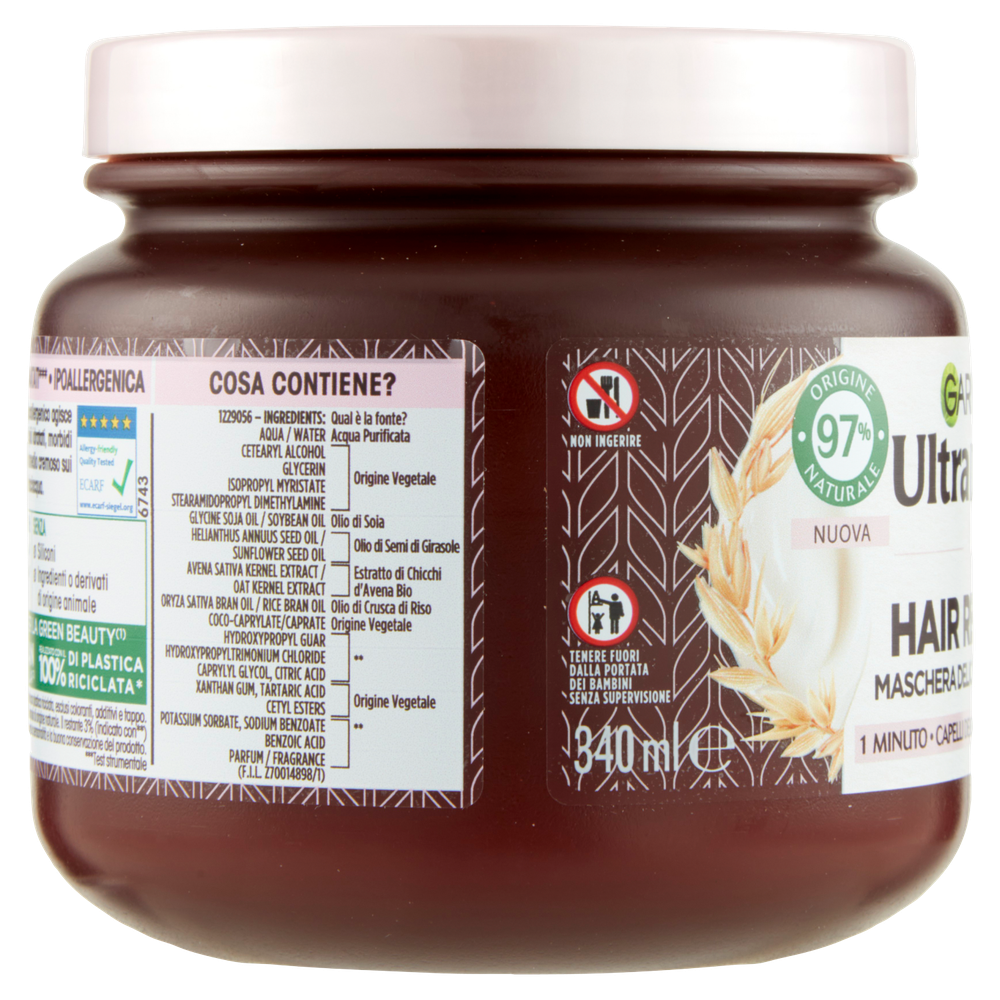 Maschera Capelli Delicata Idratante Delicatezza D'avena Ultradolce - Foto 2
