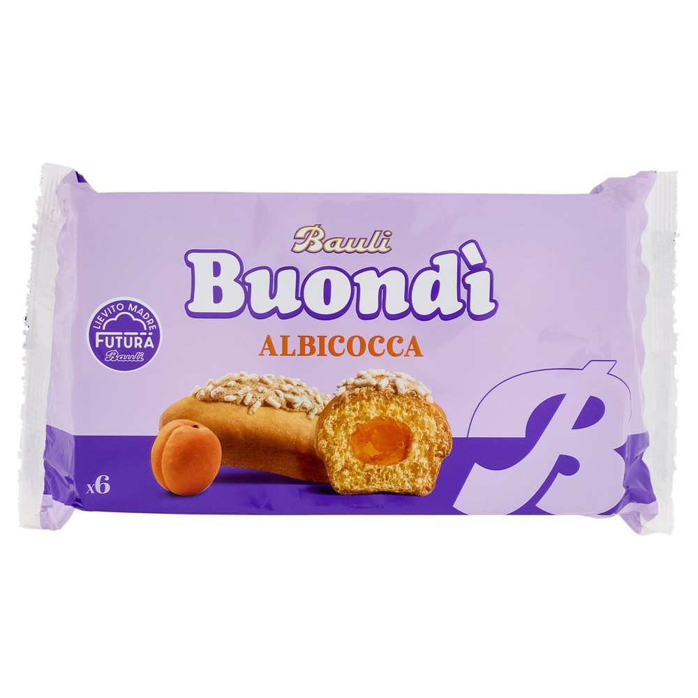 Merendina Buondì L'originale Con Farcitura All'albicocca 6x43g Bauli - Foto 1
