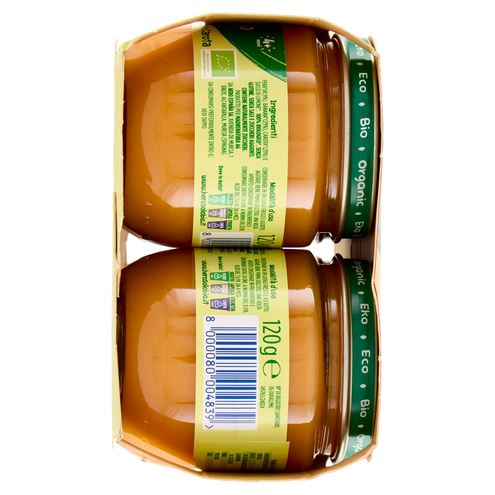 Omogeneizzato Solo Pera Banana Carota Conf. Da 4 Hero - Foto 2