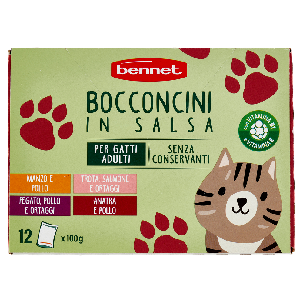 12 Buste Bocconcini Per Gatti In Salsa Bennet - Foto 3