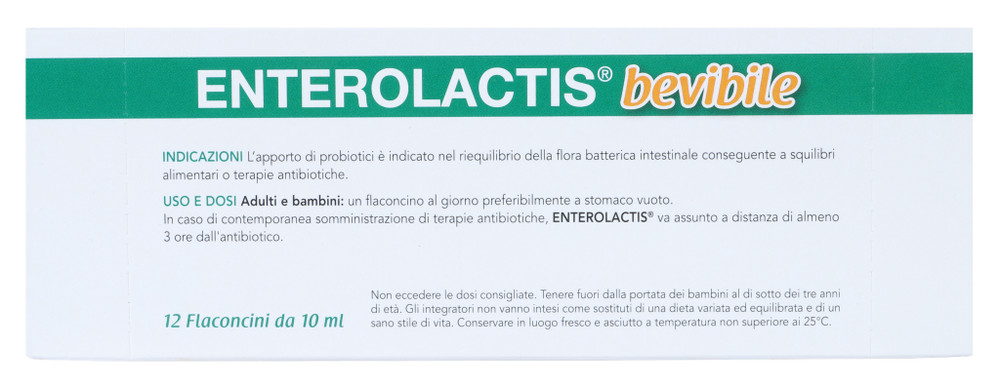 Fermenti Lattici Bevibile In Flaconcini Pz 12 Enterolactis - Foto 2