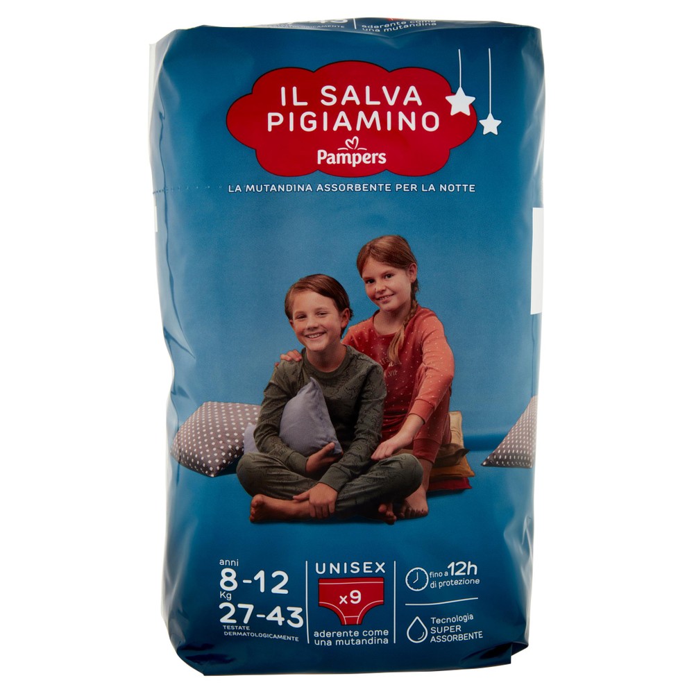 Pannolini Salvapigiamino, 8-12anni 27-43kg Pampers