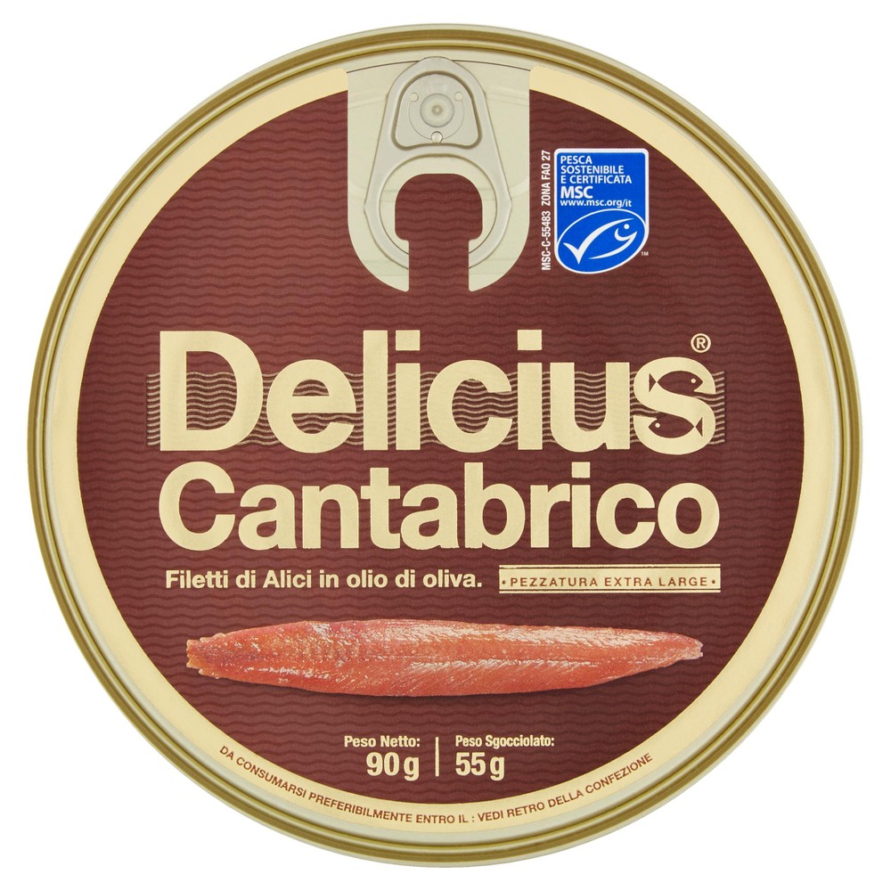 Filetti Di Alici Del Mar Cantabrico In Olio Di Oliva Delicius - Foto 1