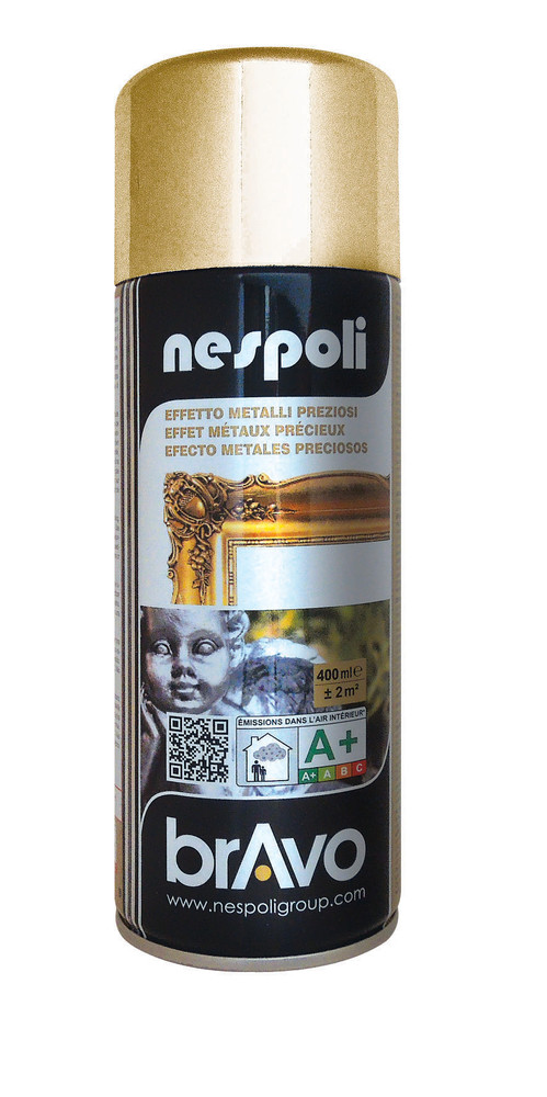Spray Acrilico Brillante Oro Cromato Effetto Metallo Nespoli Ml.400 - Foto 1