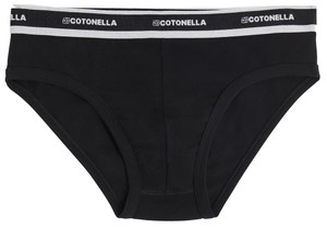 Slip Uomo Vita Bassa Con Elastico Parlato Taglia 5 Nero Cotonella - Foto 1