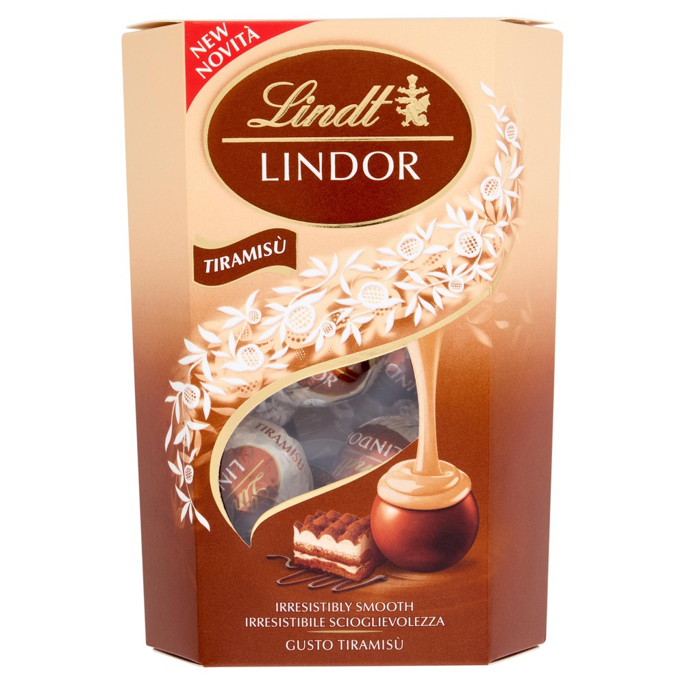 Cioccolatini Lindor Tiramisù Con Ripieno Mascarpone 15x13g Lindt - Foto 1